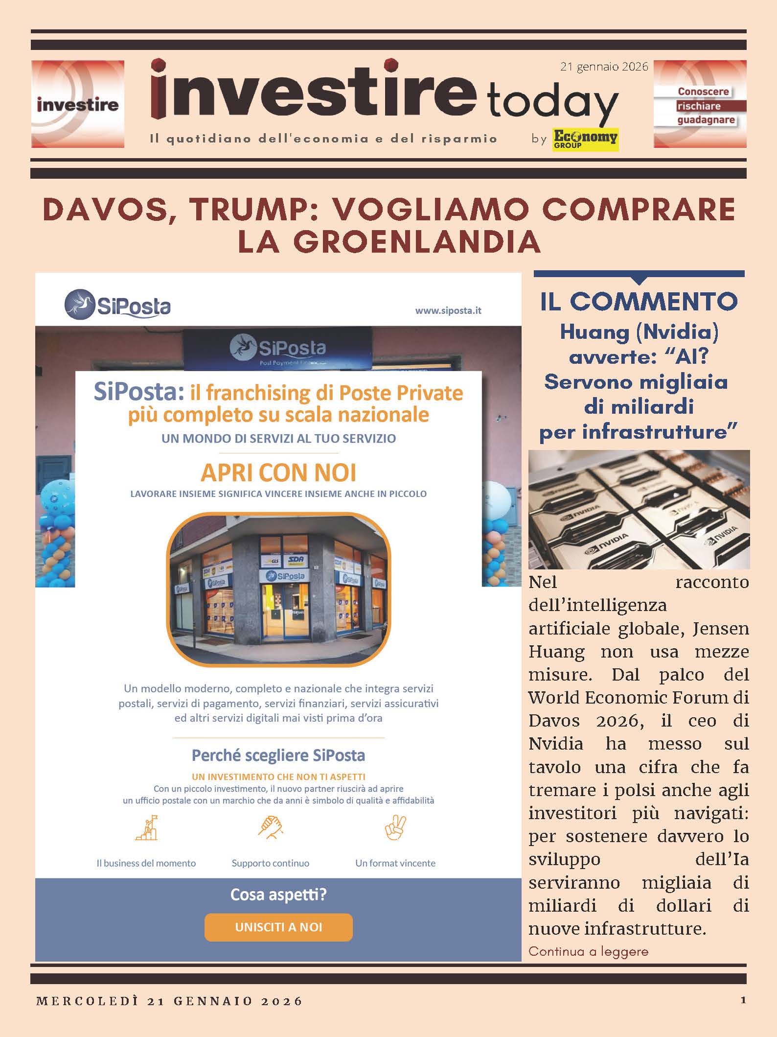 SiPosta e l’attenzione dei media economici nazionali