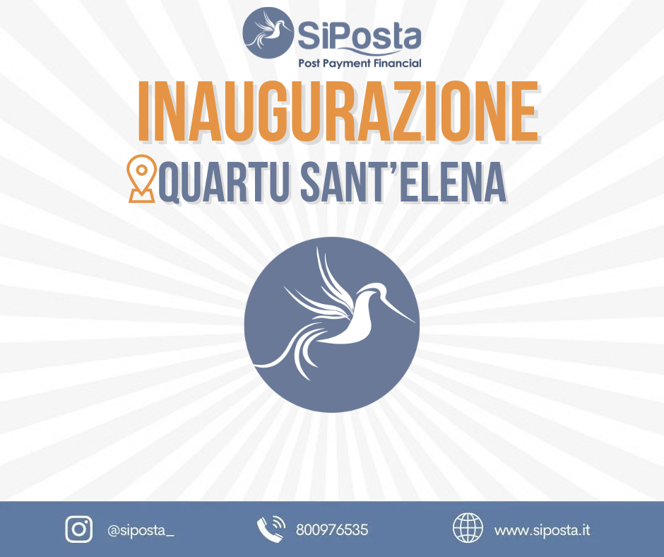 SiPosta il 22 Novembre inaugurazione Quartu Sant'Elena
