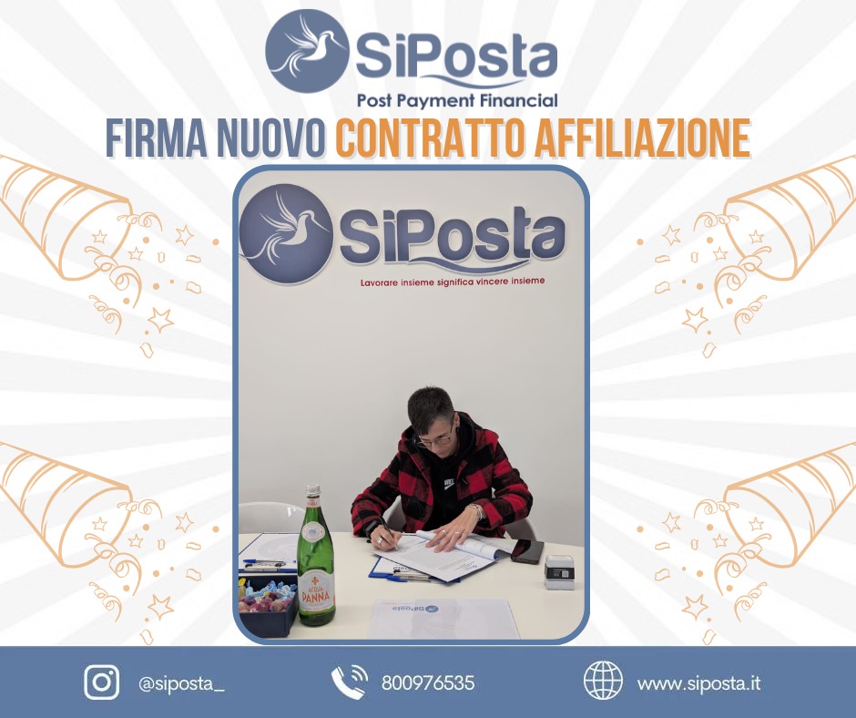 Nuova firma in SiPosta: sottoscritto un contratto di affiliazione