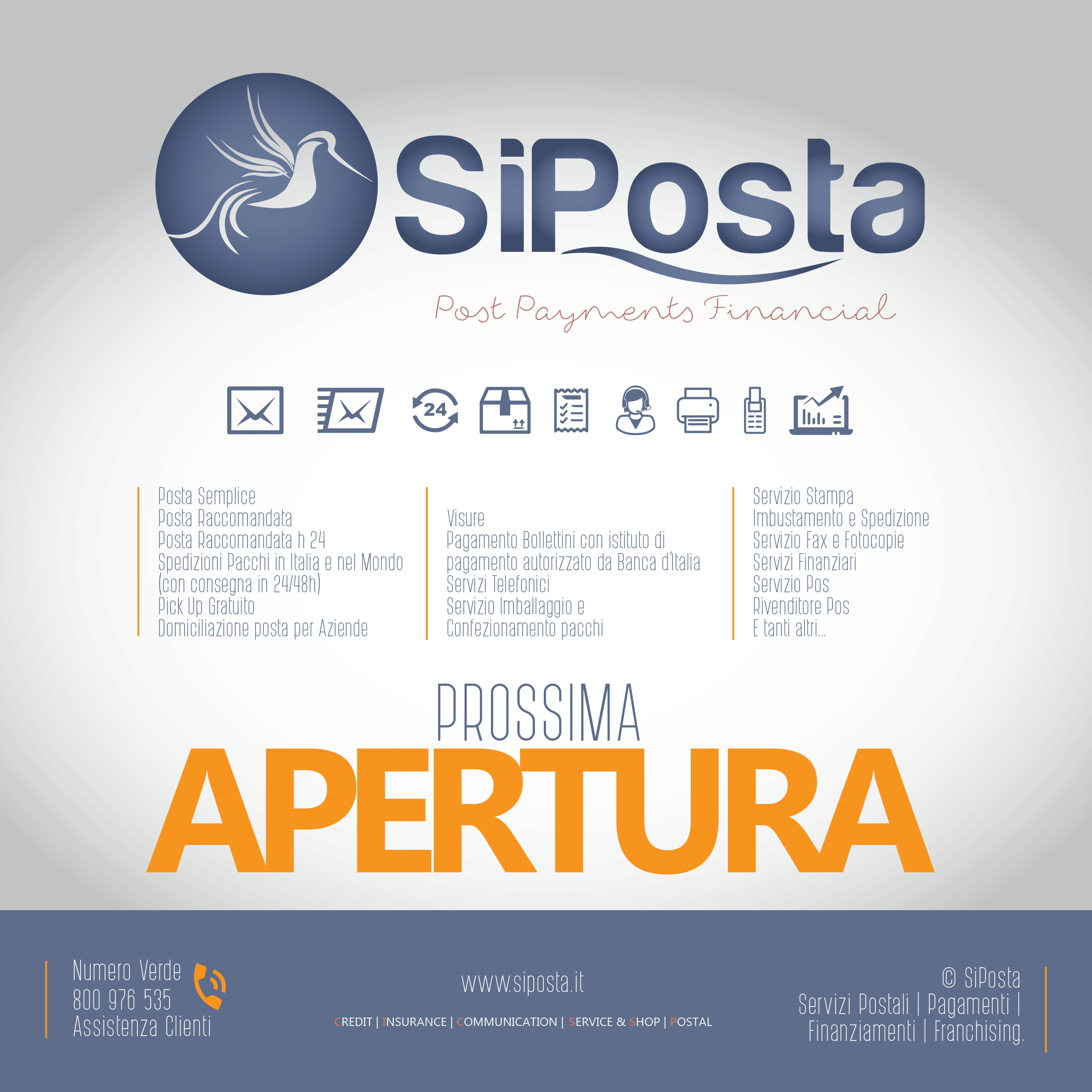 PROSSIMA APERTURA AGENZIA SIPOSTA IN CORIGLIANO ROSSANO