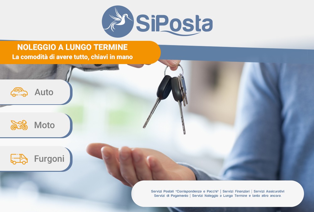 SiPosta &egrave; anche questo. Scopri tutti i vantaggi del Noleggio a lungo termine con SiPosta!